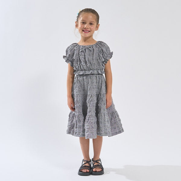 Japanese children's clothing Ly# mine 2Way front and back two-piece top and skirt set 100-150cm girls spring and summer TOPS SKIRTS