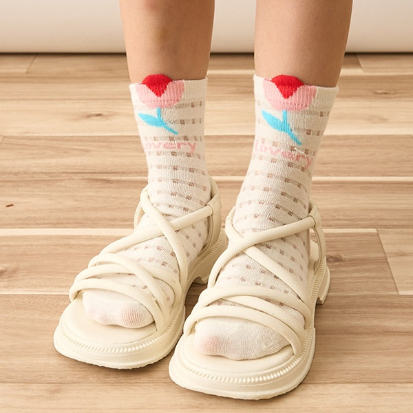 Lycee mine socks (1 pair, 16-22cm) shipped directly from Japan