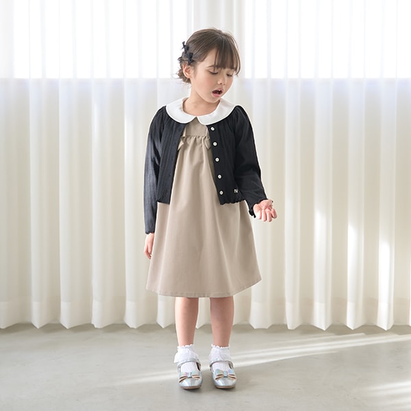 Japanese children's clothing Ly# mine bow dress 100-130cm girls spring and summer dresses for interviews/banquets/performances