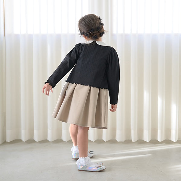 Japanese children's clothing Ly# mine bow dress 100-130cm girls spring and summer dresses for interviews/banquets/performances