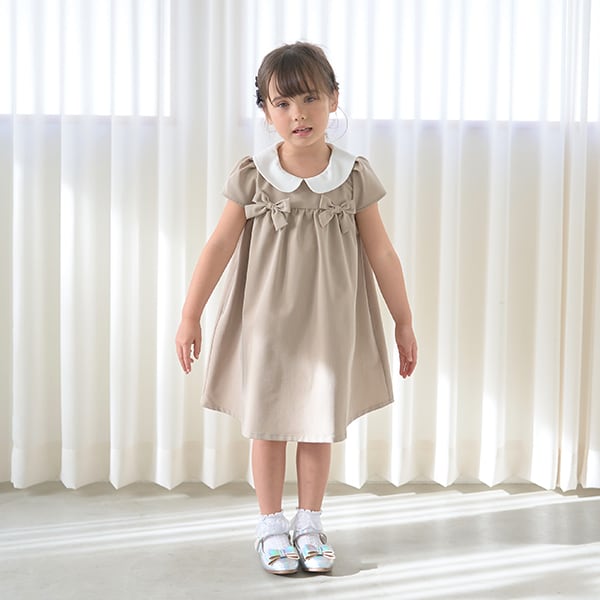 Japanese children's clothing Ly# mine bow dress 100-130cm girls spring and summer dresses for interviews/banquets/performances