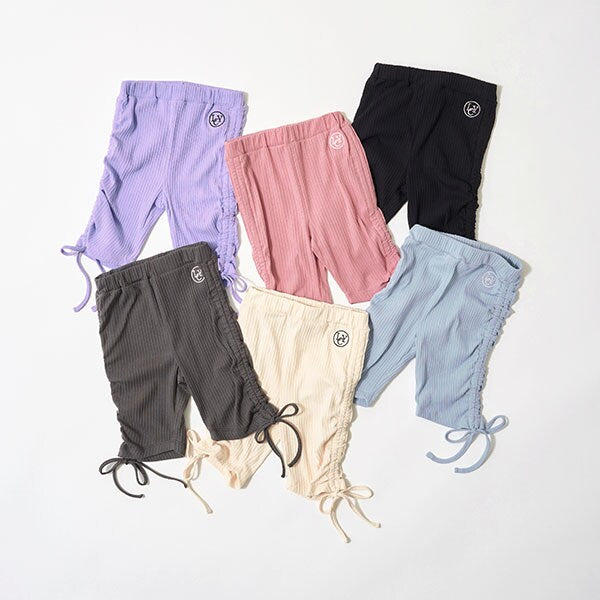 Japanese children's clothing Ly# mine wrinkled drawstring leggings 100-150cm girls summer PANTS