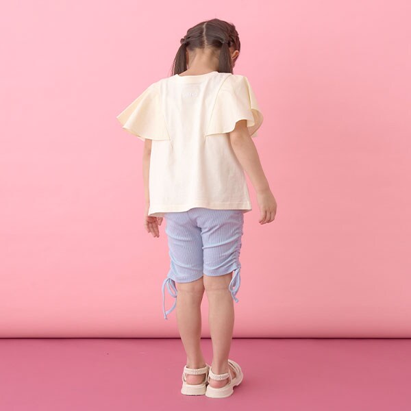 Japanese children's clothing Ly# mine wrinkled drawstring leggings 100-150cm girls summer PANTS