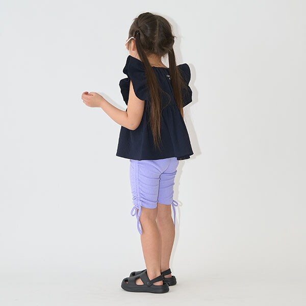 Japanese children's clothing Ly# mine wrinkled drawstring leggings 100-150cm girls summer PANTS