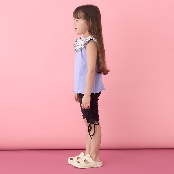 Japanese children's clothing Ly# mine wrinkled drawstring leggings 100-150cm girls summer PANTS