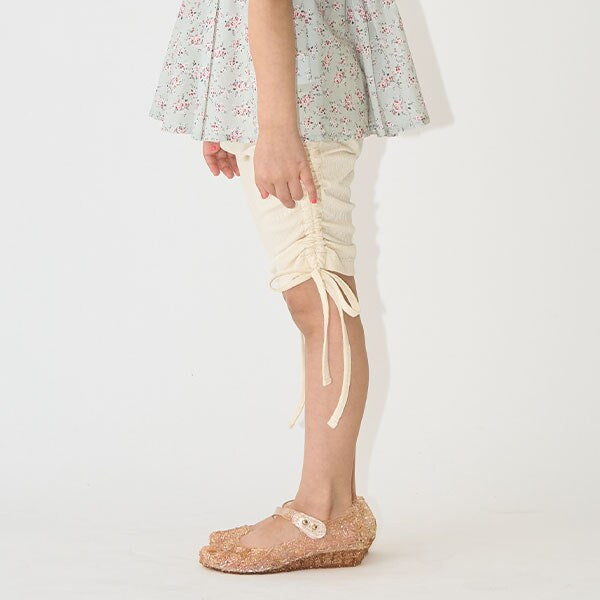 Japanese children's clothing Ly# mine wrinkled drawstring leggings 100-150cm girls summer PANTS