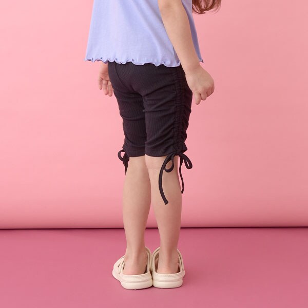 Japanese children's clothing Ly# mine wrinkled drawstring leggings 100-150cm girls summer PANTS