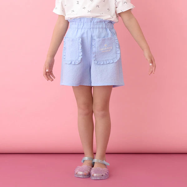 Japanese children's clothing Ly# mine ruffle pocket shorts 100-150cm girls summer PANTS