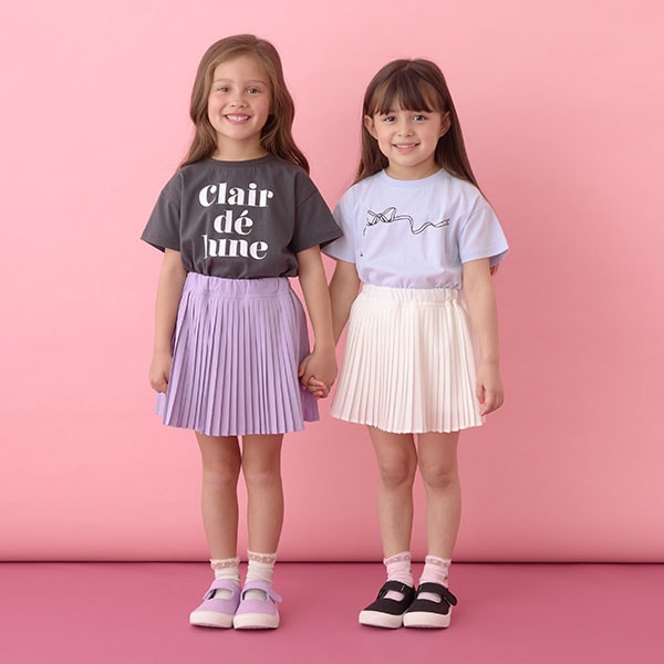 Japanese children's clothing Ly# mine printed short-sleeved top 100-150cm girls summer TOPS
