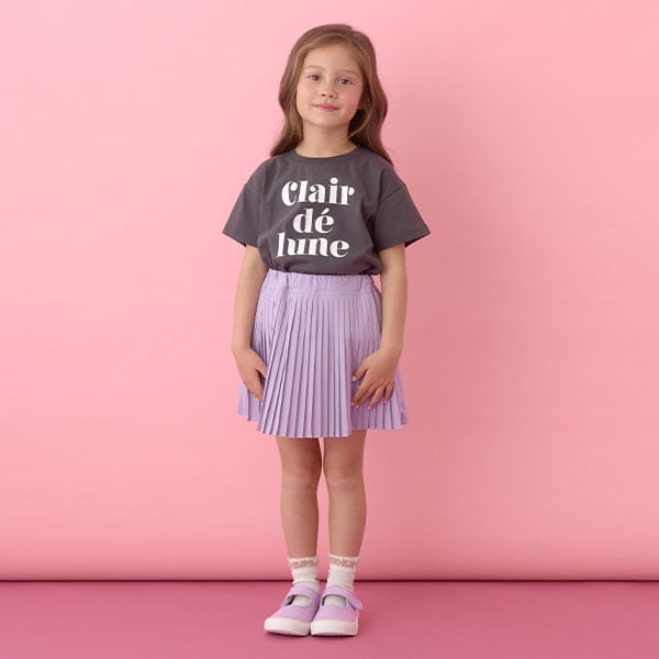 Japanese children's clothing Ly# mine printed short-sleeved top 100-150cm girls summer TOPS