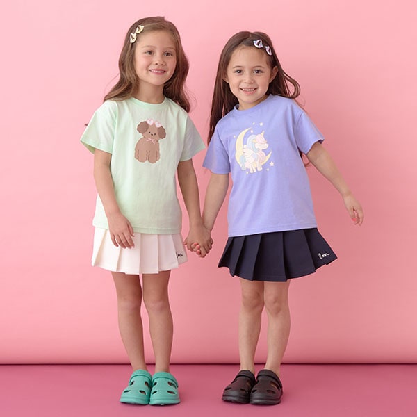 Japanese children's clothing Ly# mine printed short-sleeved top 100-150cm girls summer TOPS
