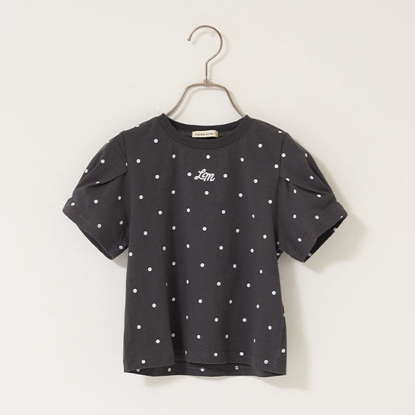 Japanese children's clothing Ly# mine wrinkled sleeve short-sleeved top 100-150cm girls summer TOPS