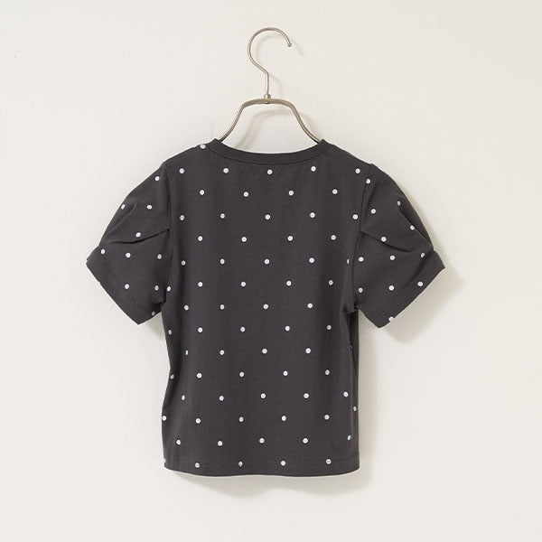 Japanese children's clothing Ly# mine wrinkled sleeve short-sleeved top 100-150cm girls summer TOPS