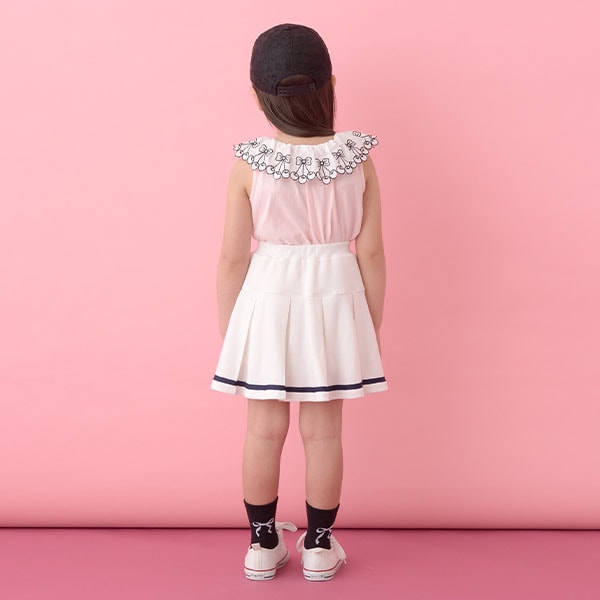 Japanese children's clothing Ly# mine cherry collar vest 100-150cm girls summer TOPS