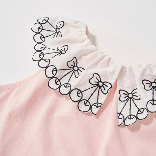 Japanese children's clothing Ly# mine cherry collar vest 100-150cm girls summer TOPS