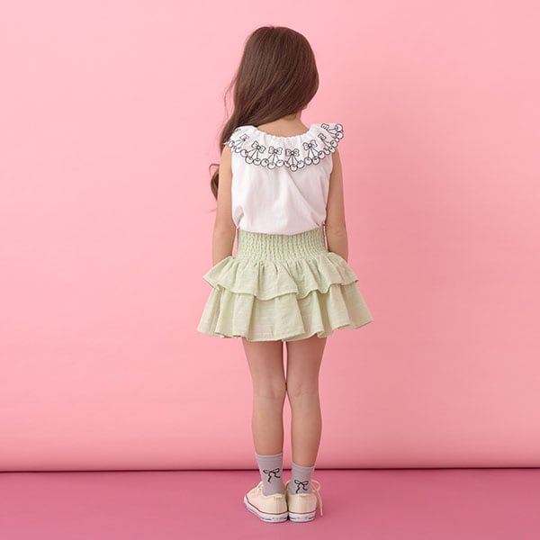 Japanese children's clothing Ly# mine cherry collar vest 100-150cm girls summer TOPS