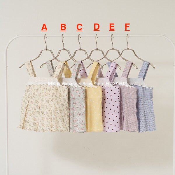 Japanese children's clothing Ly# mine ruffled camisole top 100-150cm girls summer TOPS