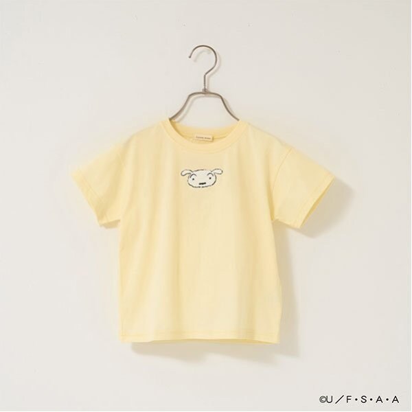 Japanese children's clothing Ly# mine x Crayon Shin-chan furry white short-sleeved top 100-140cm girls summer TOPS