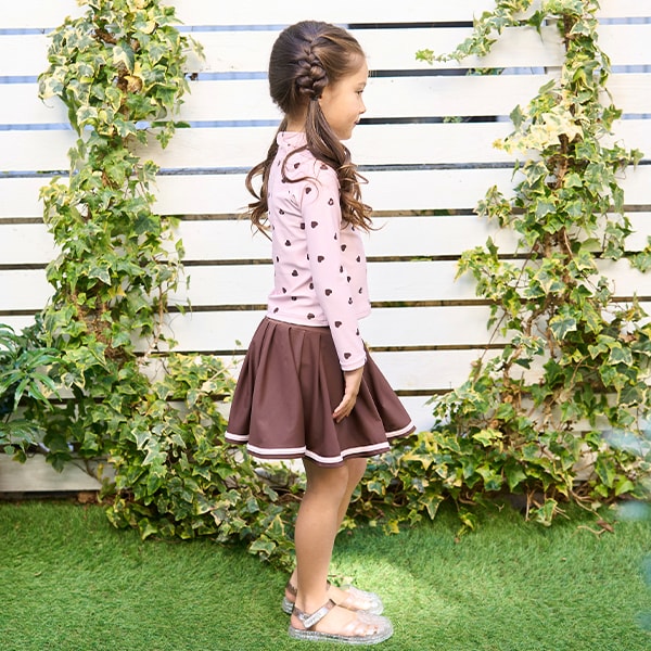 日本童裝 Ly# mine 防UV 泳衣兩件套裝 100-130cm 女童款 夏季 夏日玩水泳衣特輯【日本預售:2025年4月中旬】