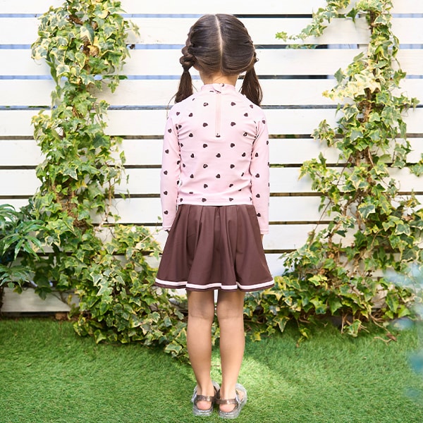 日本童裝 Ly# mine 防UV 泳衣兩件套裝 100-130cm 女童款 夏季 夏日玩水泳衣特輯【日本預售:2025年4月中旬】