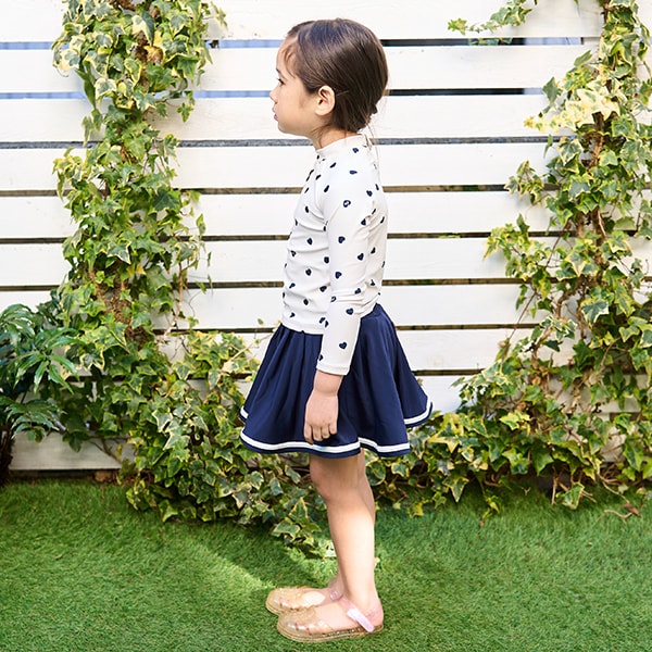 日本童裝 Ly# mine 防UV 泳衣兩件套裝 100-130cm 女童款 夏季 夏日玩水泳衣特輯【日本預售:2025年4月中旬】