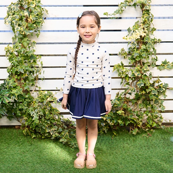 日本童裝 Ly# mine 防UV 泳衣兩件套裝 100-130cm 女童款 夏季 夏日玩水泳衣特輯【日本預售:2025年4月中旬】