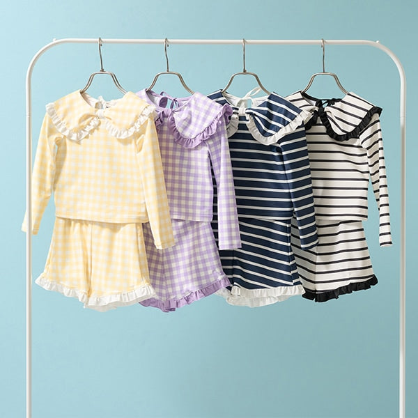 日本童裝 Ly# mine 防UV 泳衣兩件套裝 100-130cm 女童款 夏季 夏日玩水泳衣特輯【日本預售:2025年4月中旬】