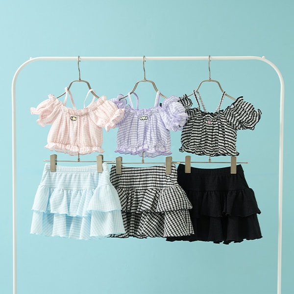 日本童裝 Ly# mine 防UV 泳衣兩件套裝 100-130cm 女童款 夏季 夏日玩水泳衣特輯【日本預售:2025年4月中旬】