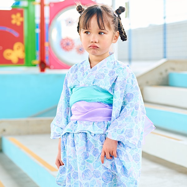 日本童裝 Ly# mine 2Way 浴衣 日本和服 100-130cm 女童款 夏季 TOPS DRESSES 日本夏祭慶典特輯 【日本預售:2025年4月中旬】