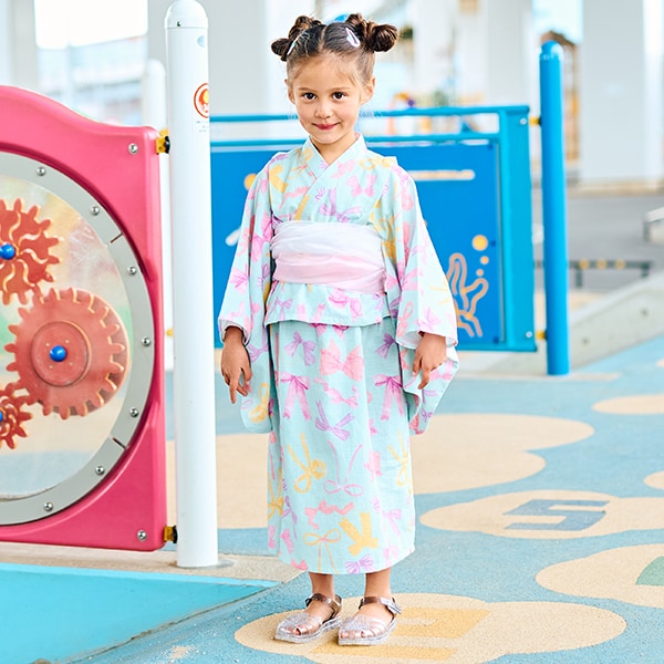 日本童裝 Ly# mine 2Way 浴衣 日本和服 100-130cm 女童款 夏季 TOPS DRESSES 日本夏祭慶典特輯 【日本預售:2025年4月中旬】