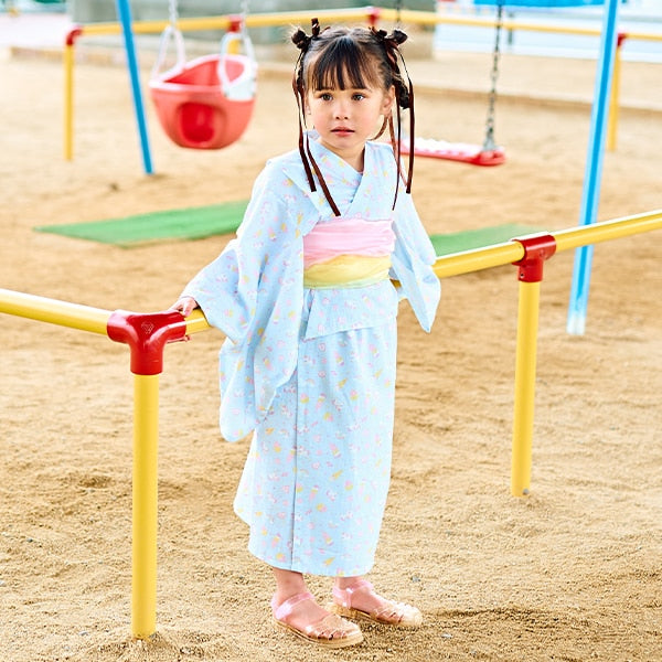日本童裝 Ly# mine 2Way 浴衣 日本和服 100-130cm 女童款 夏季 TOPS DRESSES 日本夏祭慶典特輯 【日本預售:2025年4月中旬】