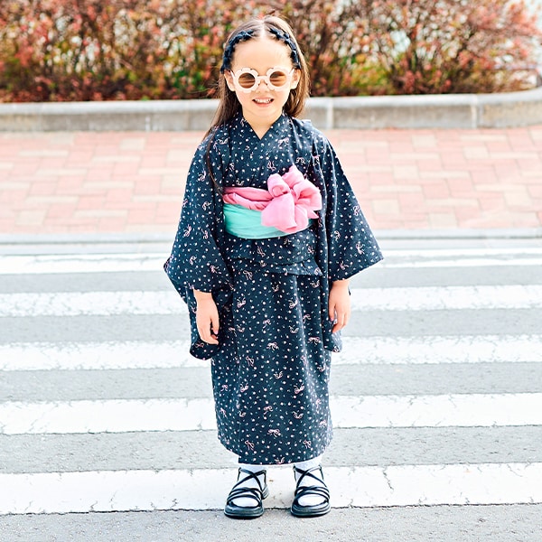 日本童裝 Ly# mine 2Way 浴衣 日本和服 100-130cm 女童款 夏季 TOPS DRESSES 日本夏祭慶典特輯 【日本預售:2025年4月中旬】