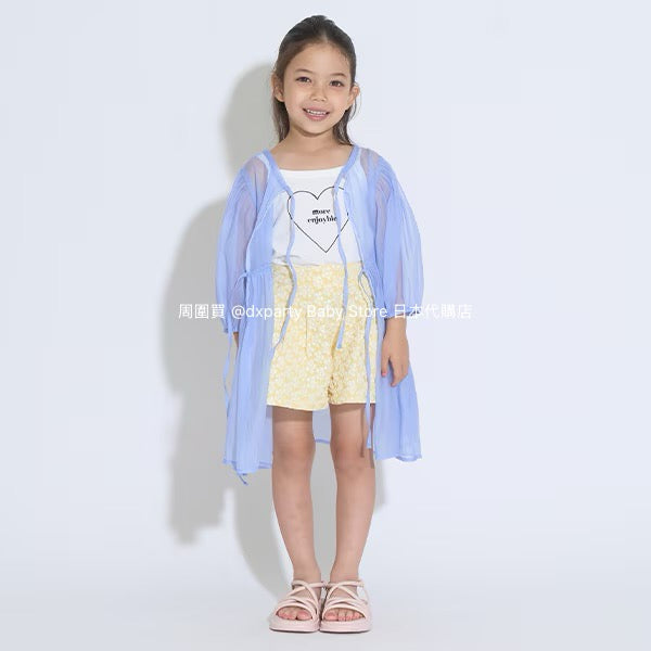 Japanese children's clothing Ly# mine 2Way two-piece sheer jacket 100-150cm girls summer outerwear