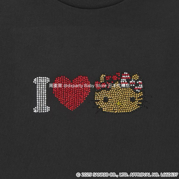 Lovetoxic x Sanrio Japan-Style Hello Kitty Cold-Contact Print Top (130-160cm) for Girls (Summer)
