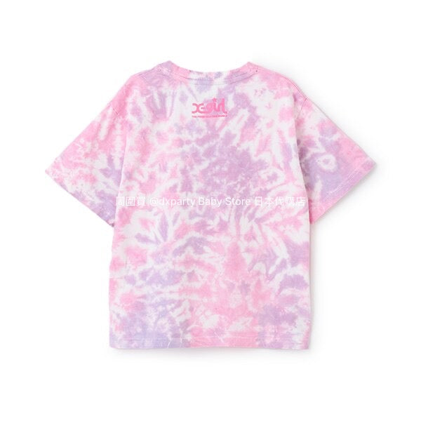Japanese children's clothing X-girl Stages tie-dye print top 80-140cm girls summer TOPS