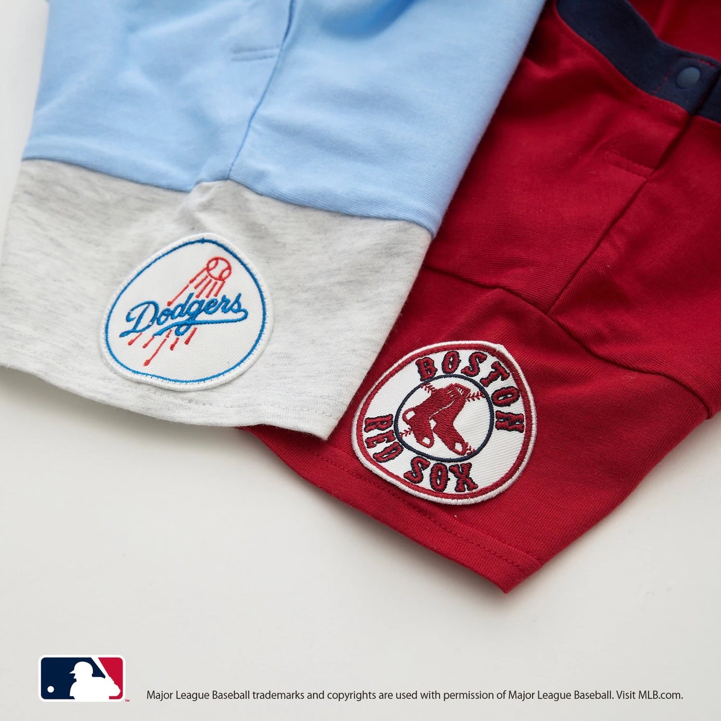 日本童裝 pe#main x 【MLB】徽章貼花上衣 80-130cm 男童款 夏季 TOPS