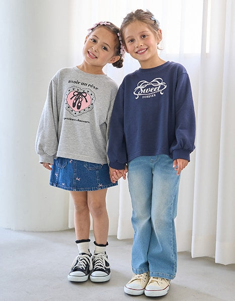 Japanese children's clothing Ly# mine embroidered denim skirt pants 100-150cm girls spring and summer PANTS