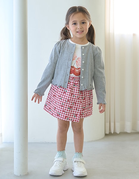 Japanese children's clothing Ly# mine knitted jacket 100-150cm girls spring and summer OUTERWEAR