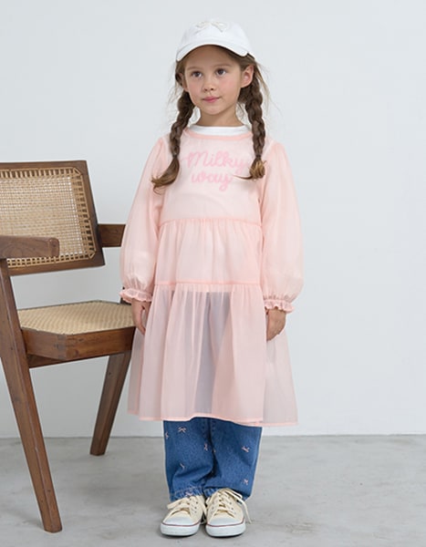 Japanese children's clothing Ly# mine embroidered denim pants 100-150cm girls spring and summer PANTS