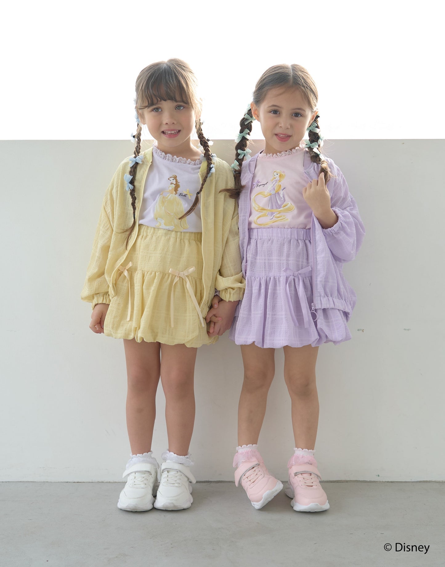 Japanese children's clothing Ly# mine x Disney puff sleeve top 100-140cm girls spring and summer TOPS