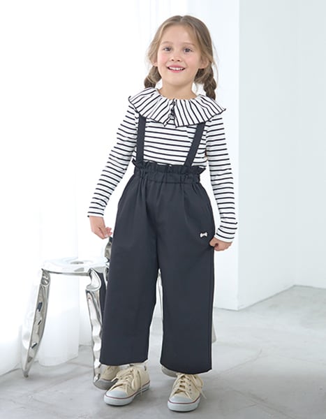 Japanese children's clothing Ly# mine suspender pants (suspenders are removable) 100-150cm girls' spring and summer PANTS