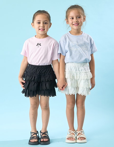Japanese children's clothing Ly# mine layer cake skirt pants 100-150cm girls spring and summer PANTS
