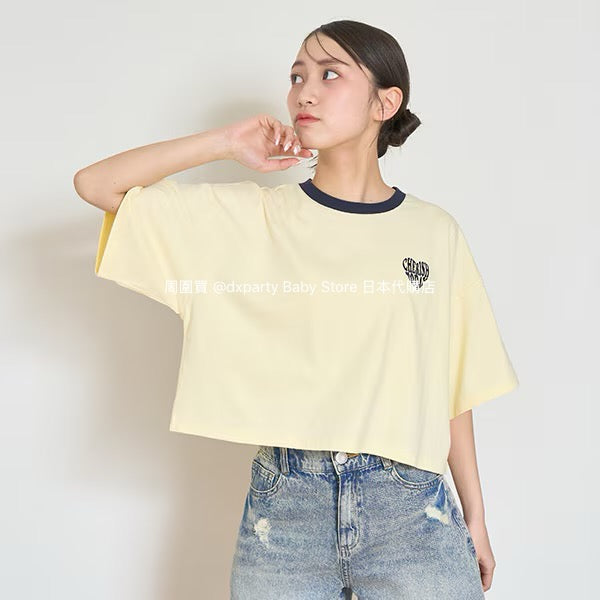 Lovetoxic Japanese children's clothing heart-shaped letter print top 140-170cm girls summer TOPS
