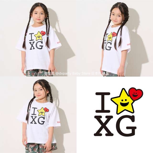 Japanese children's clothing X-girl Stages I☆XG printed tops 80-140cm girls summer TOPS