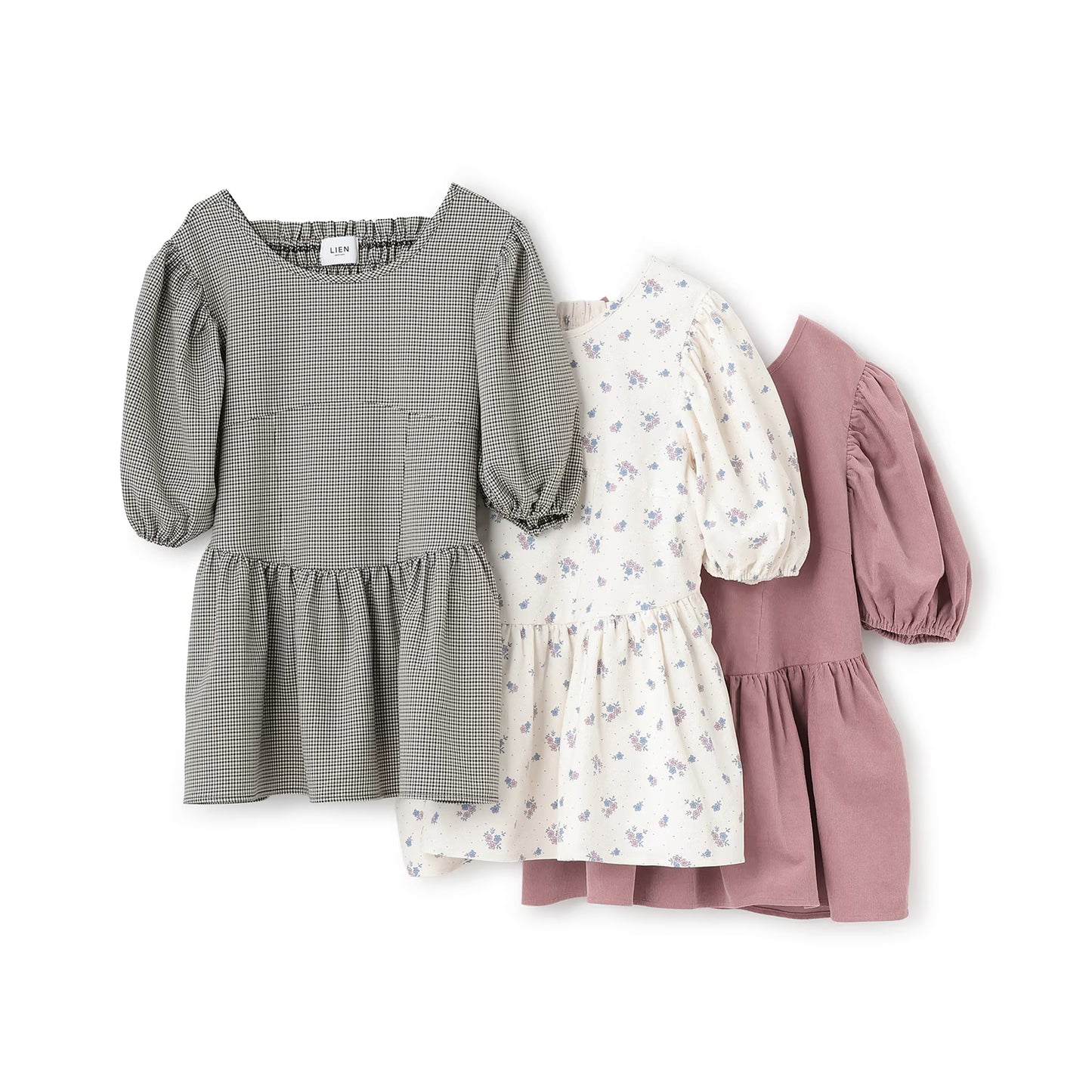 日本童裝 pe#main 泡泡袖上衣 Free Size 親子裝 大人款 秋季 DRESSES