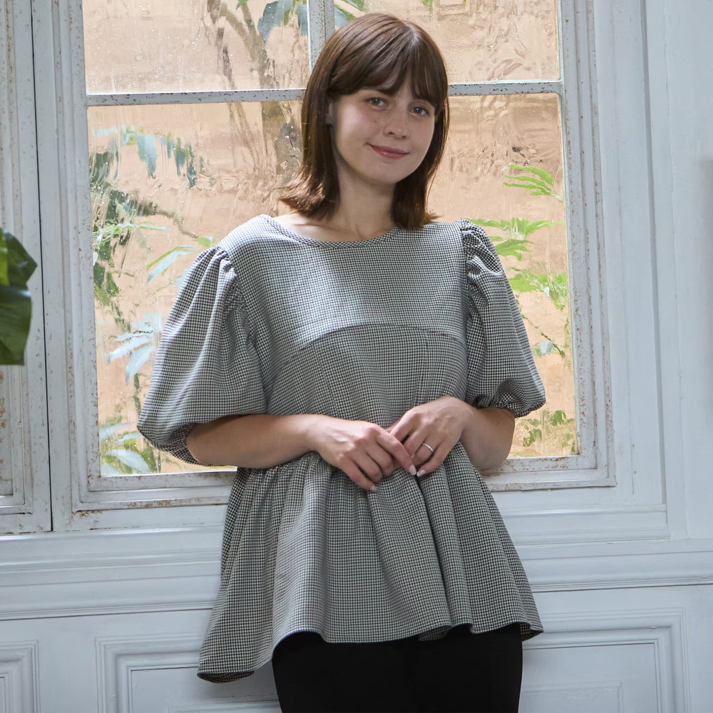 日本童裝 pe#main 泡泡袖上衣 Free Size 親子裝 大人款 秋季 DRESSES