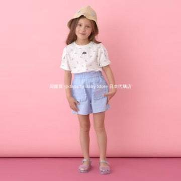Japanese children's clothing Ly# mine ruffle pocket shorts 100-150cm girls summer PANTS