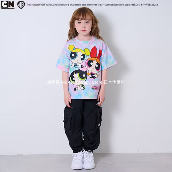Japanese children's clothing X-girl Stages x Flying Girls tie-dye top 90-140cm girls summer TOPS