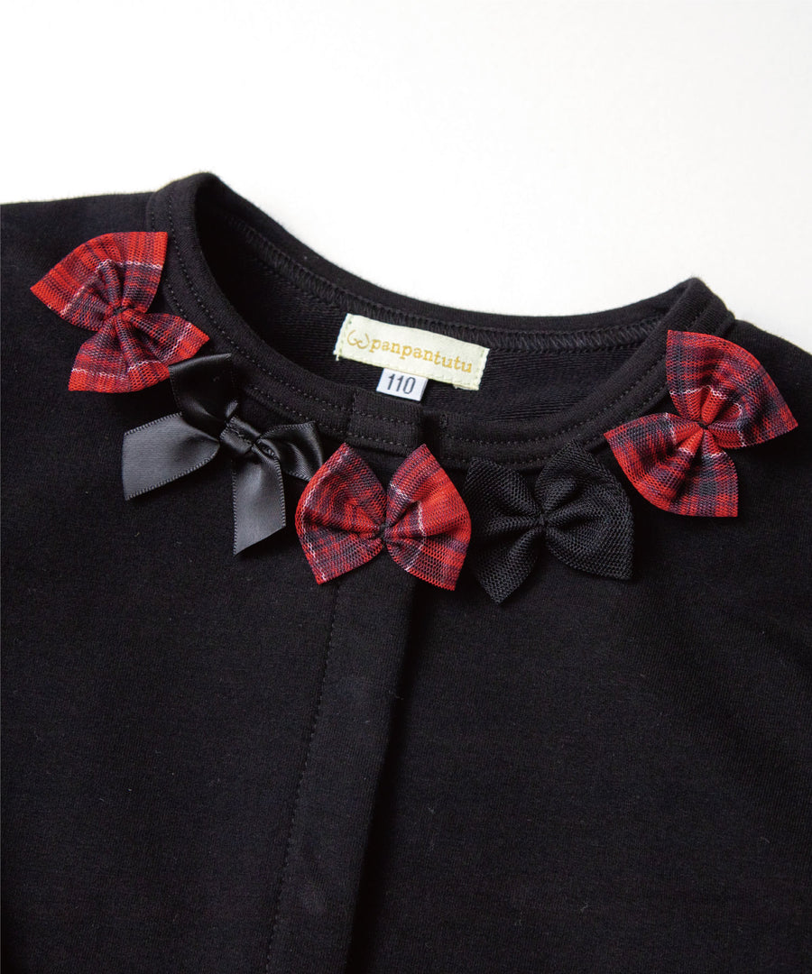 Japanese children's clothing panpantutu plaid bow coat 80-150cm girls summer OUTERWEAR