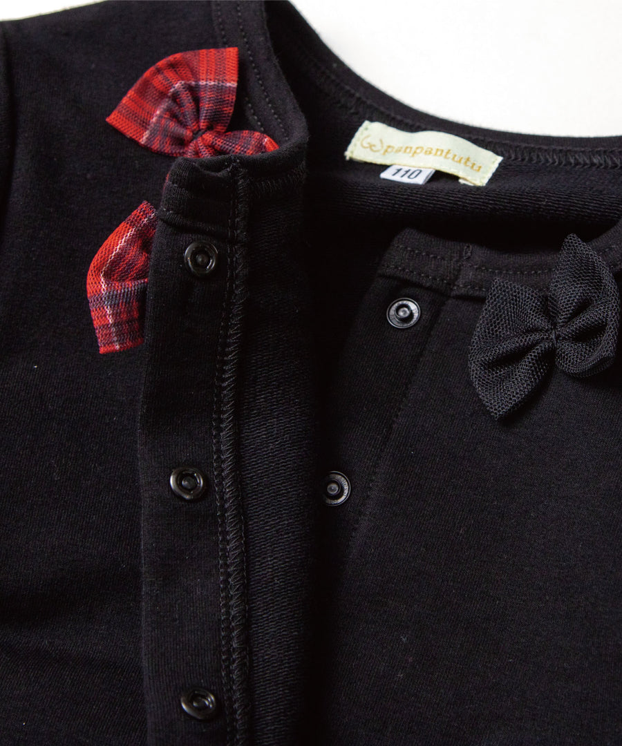 Japanese children's clothing panpantutu plaid bow coat 80-150cm girls summer OUTERWEAR